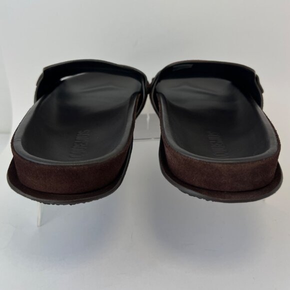 Jacquemus Les Brown Suede Men Sandals Leather Slides Size 43 US10 - Picture 9 of 12